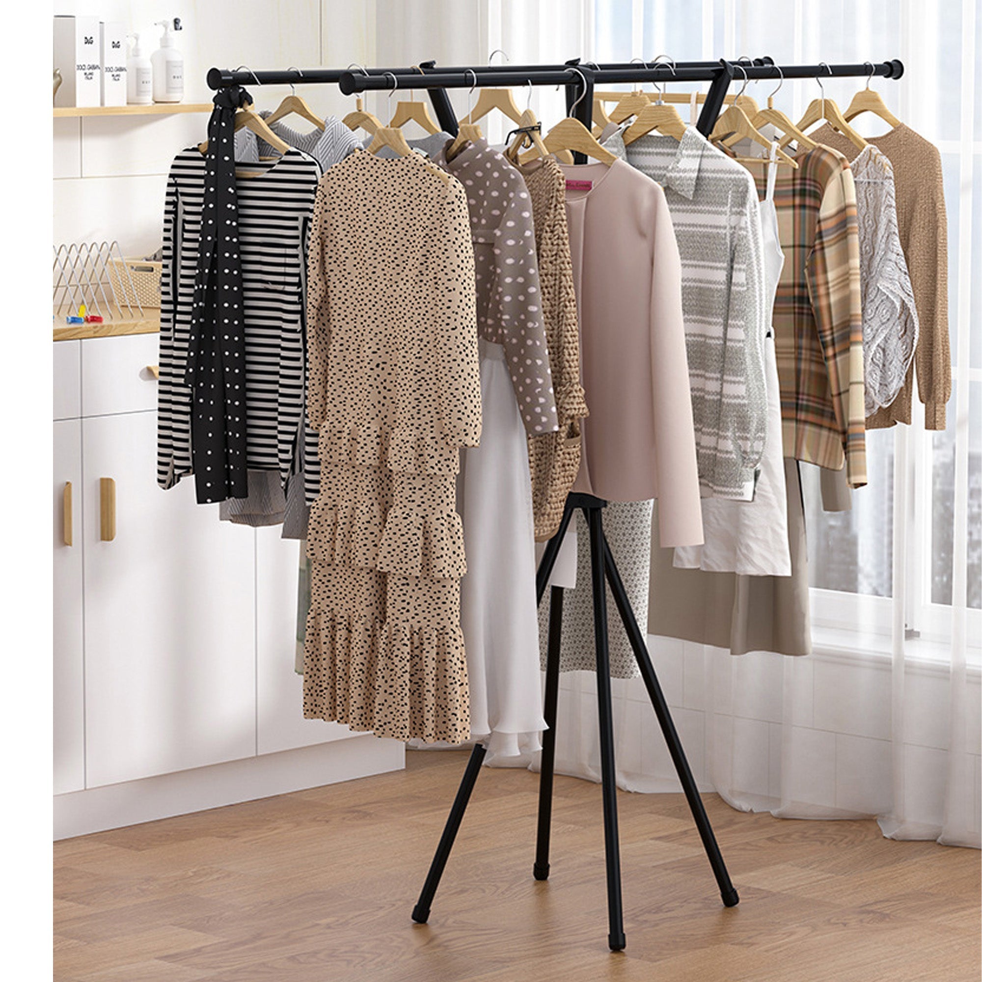 🌟 Transform Your Drying Routine with ALOXE’s Elegant & Space-Saving Clothes Drying Stand