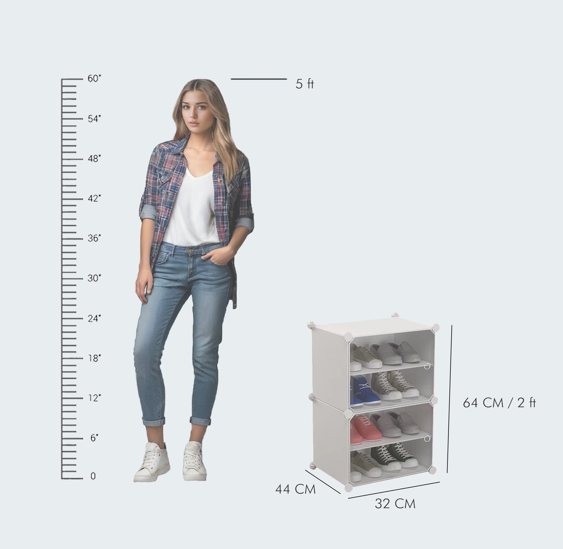 ALOXE 4 Layer Shoes Rack