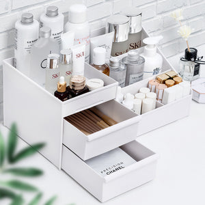 ALOXE Cosmetic and Makeup Organizer Box: Plastic Storage Stationery Box for Efficient Organization