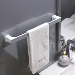 ALOXE Plastic Self-Adhesive Bathroom Rack: Towel Hanger, Organizer for Bathroom Storage