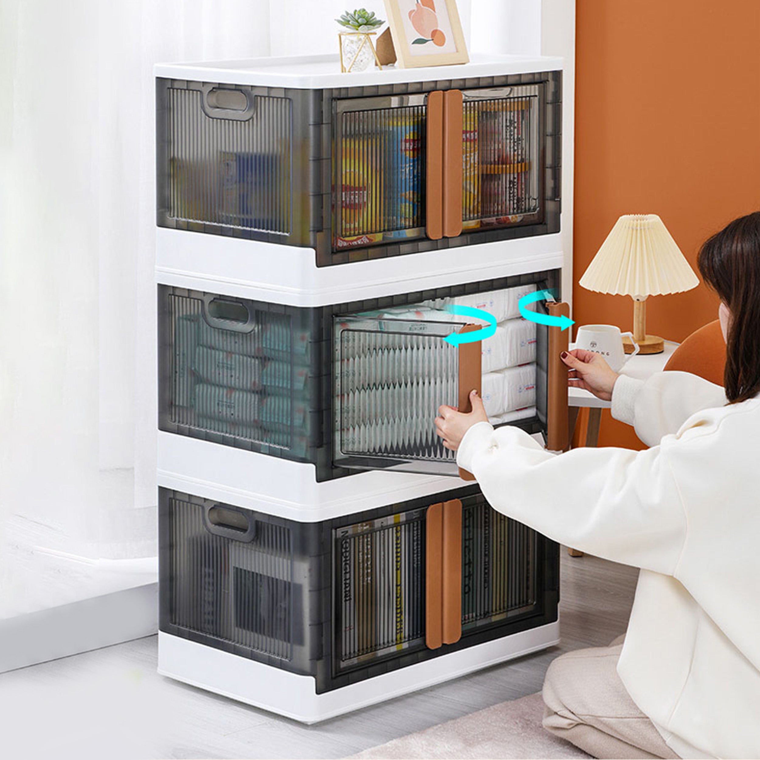 ALOXE Plastic Foldable Cupboard