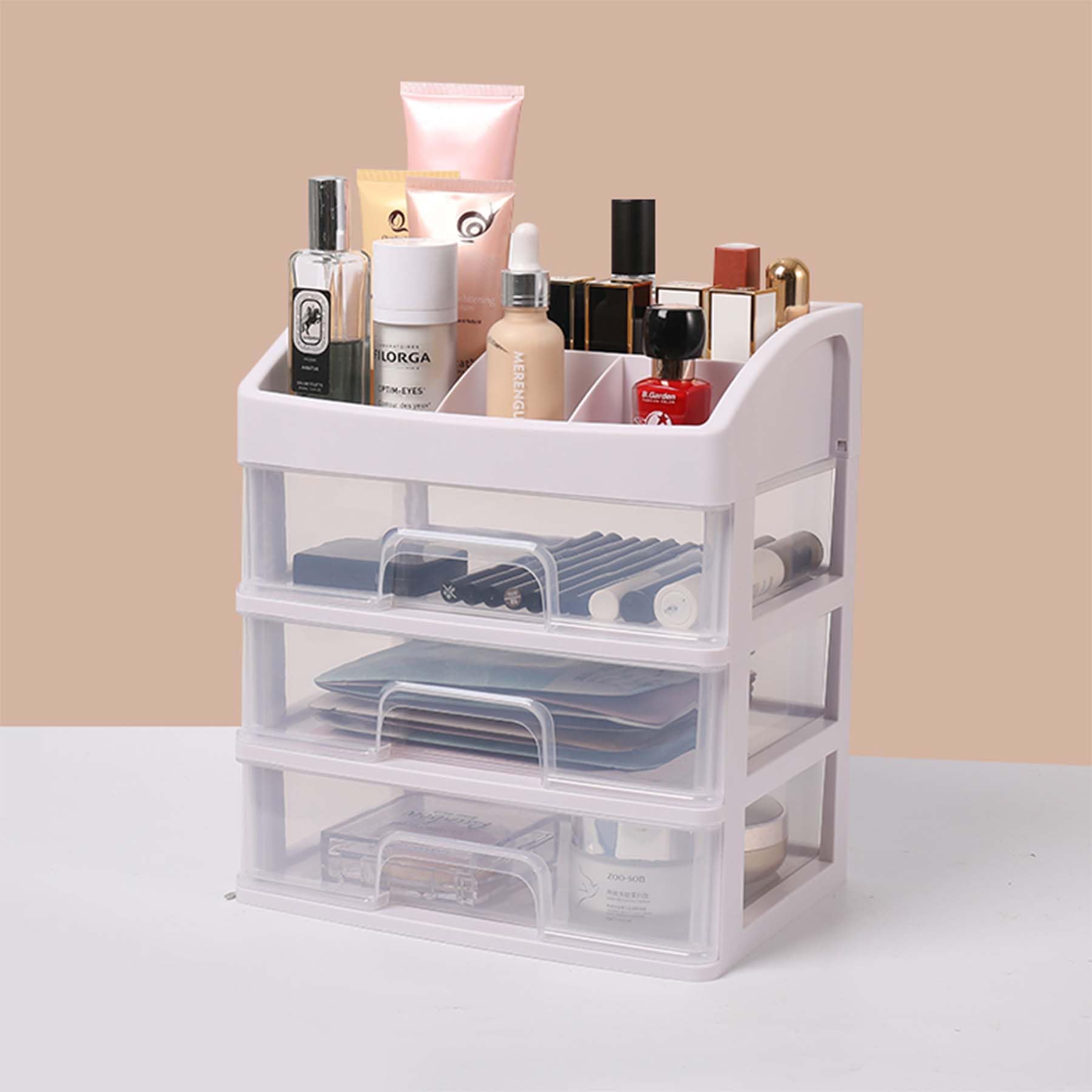 ALOXE Makeup Organiser Cosmetic Organisers Storage Box Drawers Plastic Cosmetic Organizer| Make Up Organiser For Women