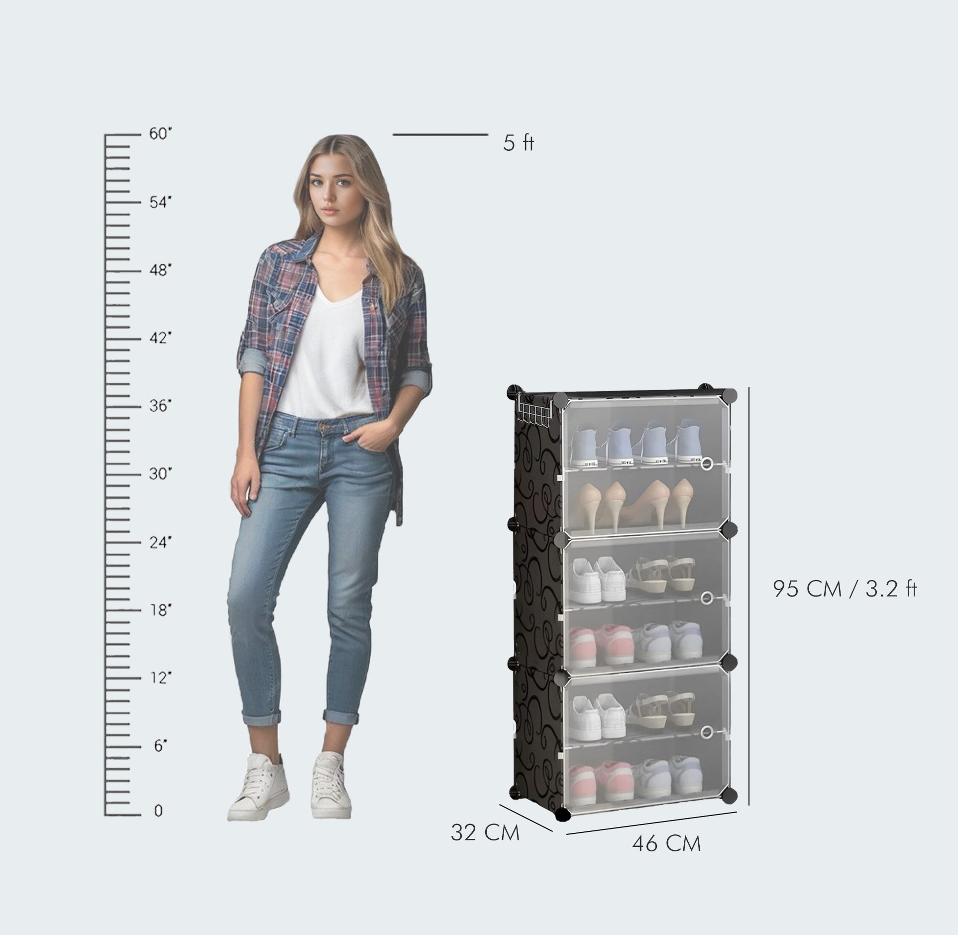 ALOXE 6-Layer Shoe Rack