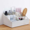 ALOXE Cosmetic Organizer Mini Organiser Storage Box Plastic Skincare Stationary Box | Make Up Organiser For Women (White)