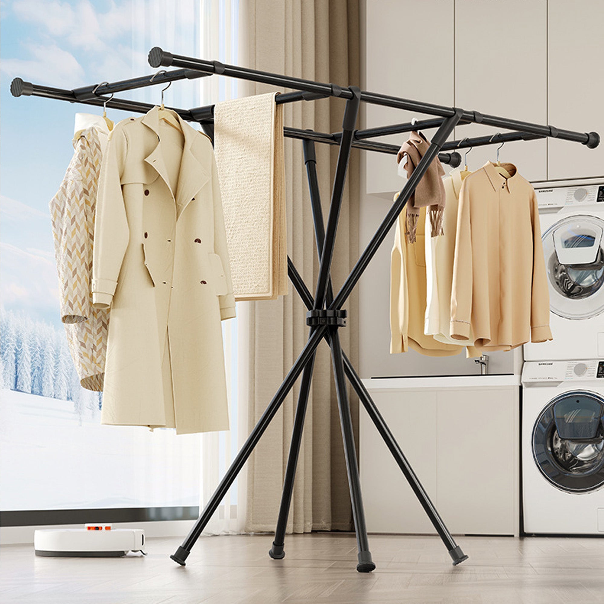 ALOXE Foldable Cloth Drying Stand