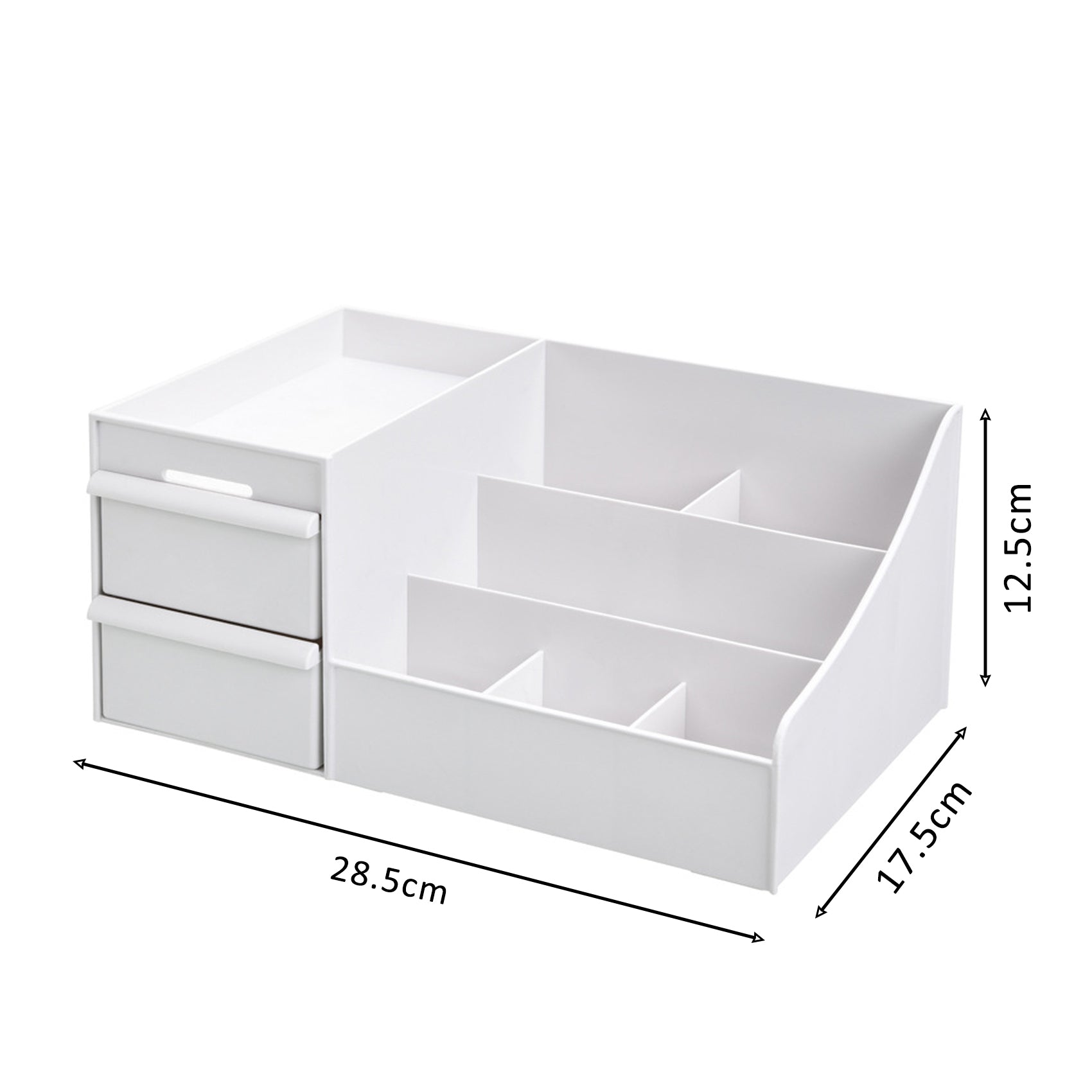 ALOXE Cosmetic and Makeup Organizer Box: Plastic Storage Stationery Box for Efficient Organization