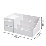 ALOXE Cosmetic and Makeup Organizer Box: Plastic Storage Stationery Box for Efficient Organization