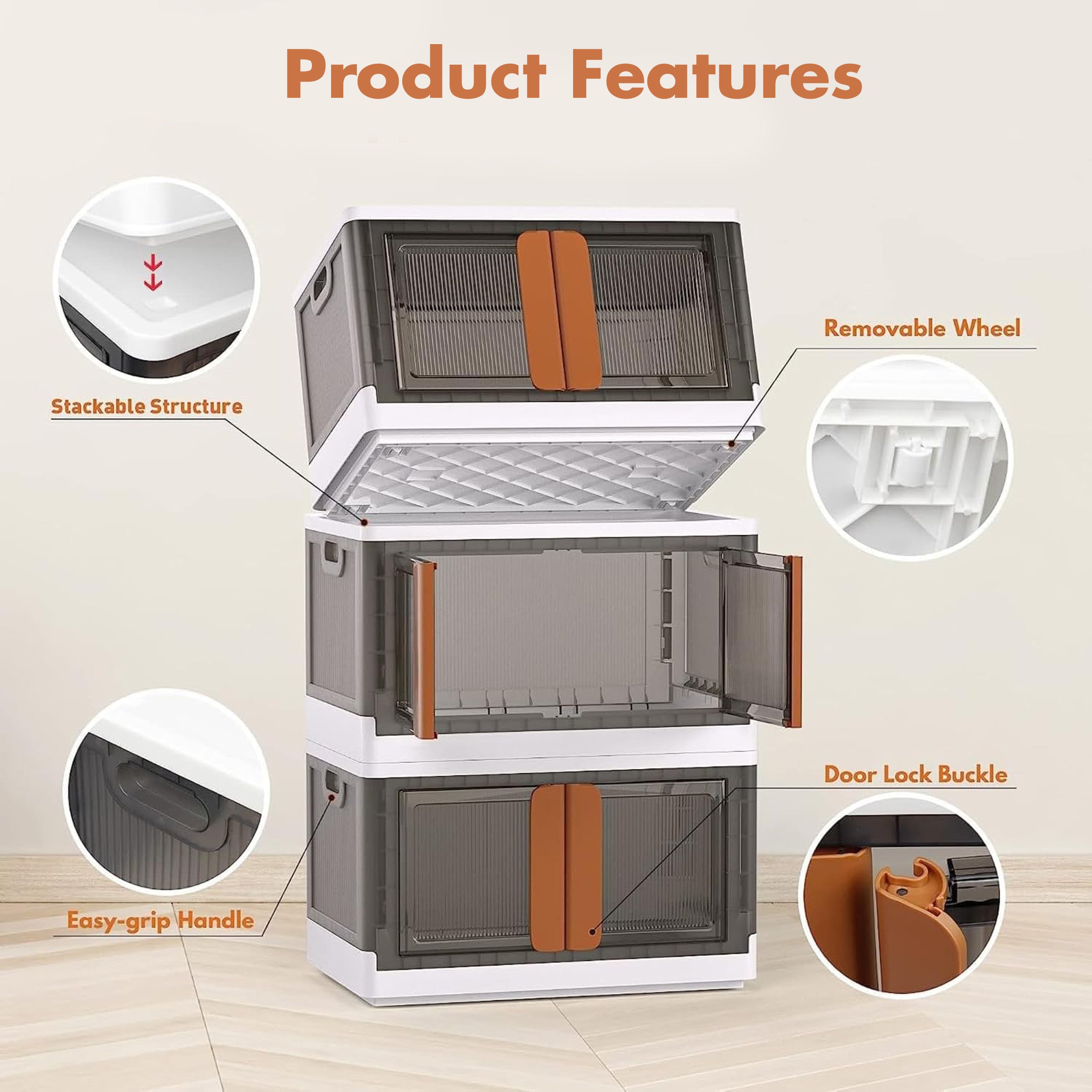 ALOXE Plastic Foldable Cupboard