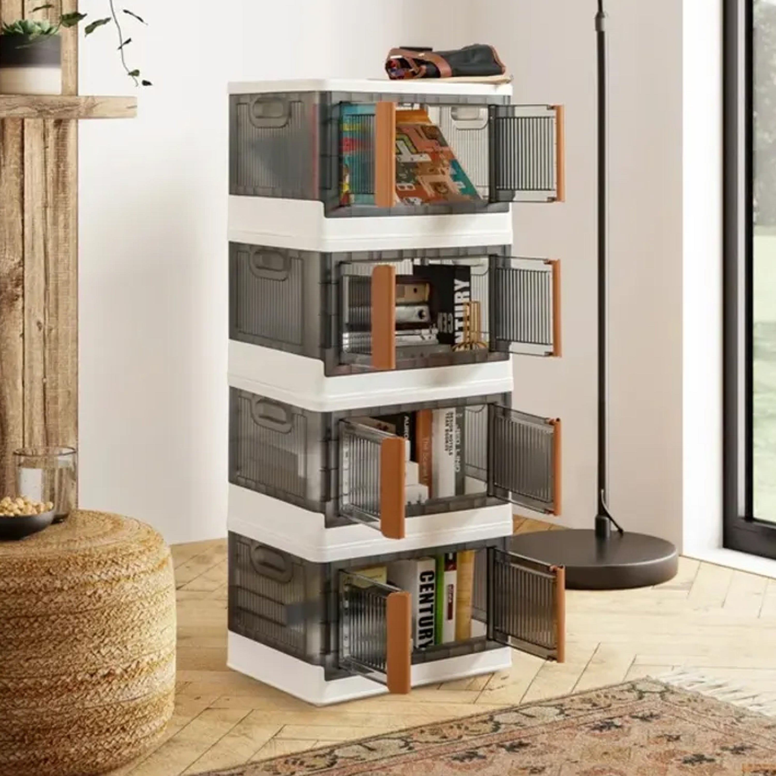 ALOXE Plastic Foldable Cupboard